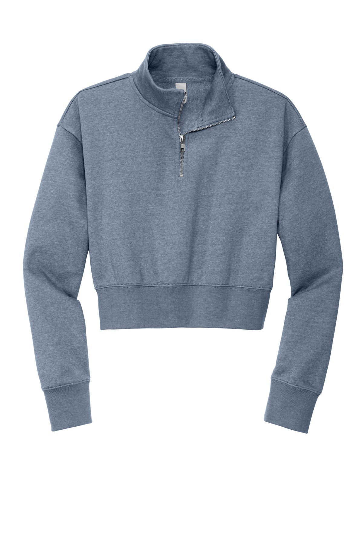Custom Embroidered District Sweatshirts/Fleece in Flint Blue Heather