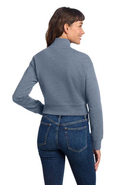 Custom Embroidered District Sweatshirts/Fleece in Flint Blue Heather