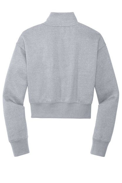Custom Embroidered District Sweatshirts/Fleece in Light Heather Grey