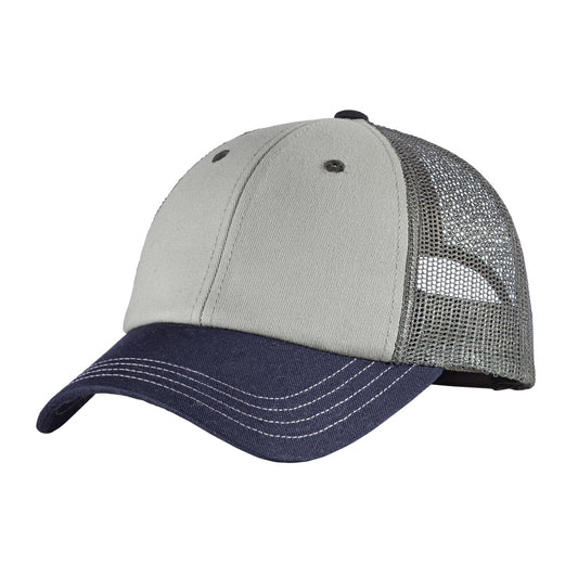 Custom Embroidered District Caps in Chrome/ New Navy/ Charcoal