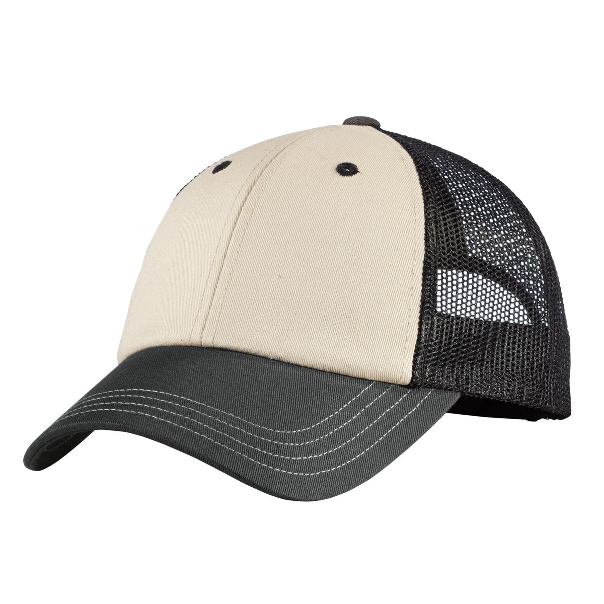 Custom Embroidered District Caps in Sandstone/ Charcoal/ Black