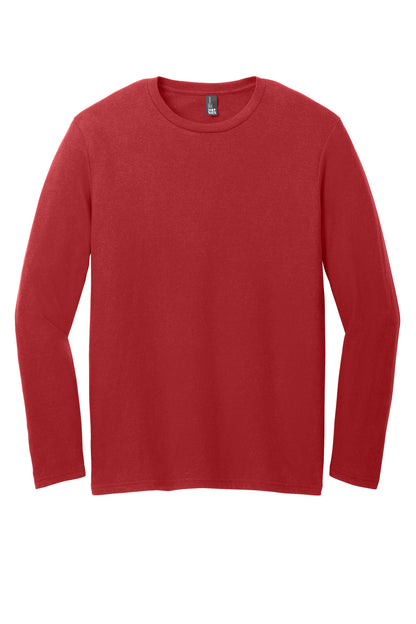 Custom Embroidered District T-Shirts  in Classic Red