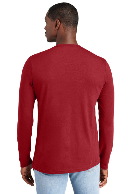 Custom Embroidered District Very Important Tee Long Sleeve. DT6200,Classic Red