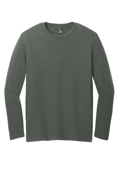 Custom Embroidered District T-Shirts  in Deepest Grey