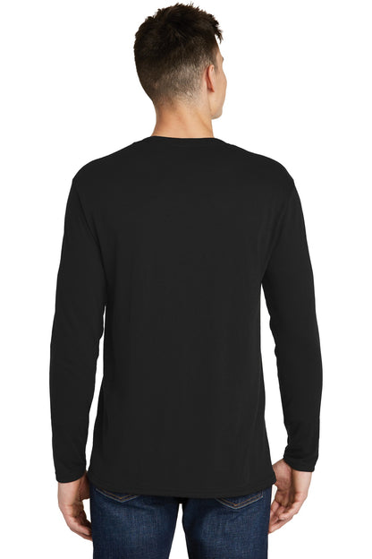 Custom Embroidered District Very Important Tee Long Sleeve. DT6200,Black