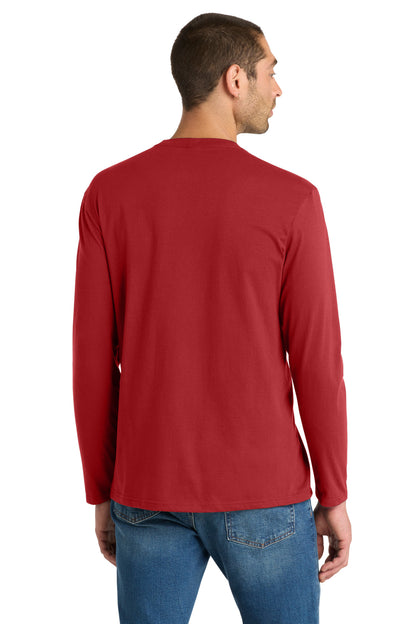 Custom Embroidered District T-Shirts  in Classic Red