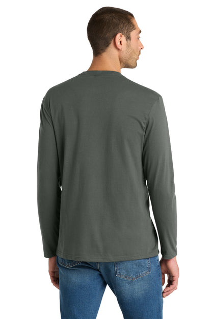 Custom Embroidered District T-Shirts  in Deepest Grey