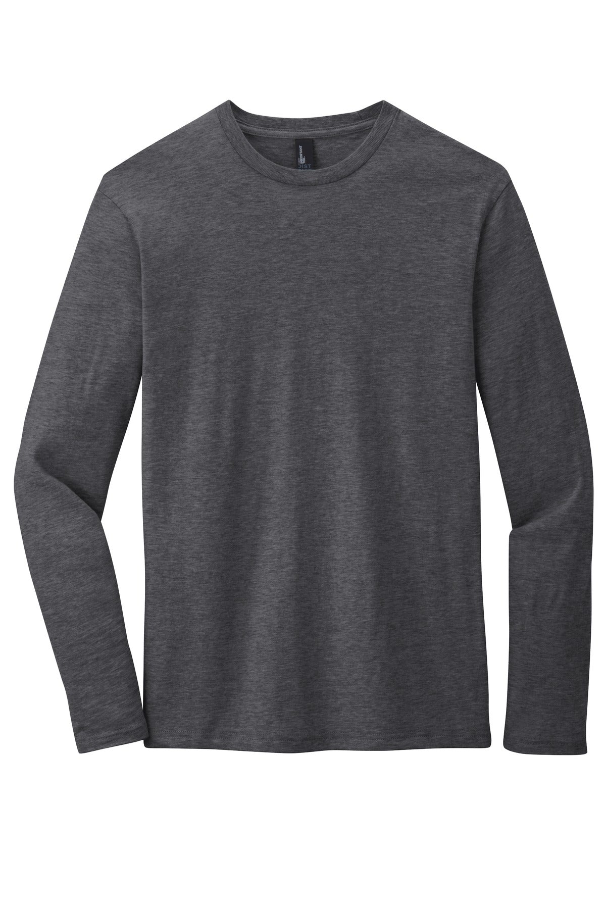Custom Embroidered District T-Shirts  in Heathered Charcoal