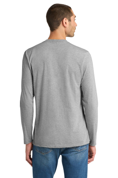 Custom Embroidered District T-Shirts  in Light Heather Grey