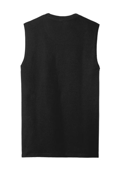 Custom Embroidered District T-Shirts  in Black