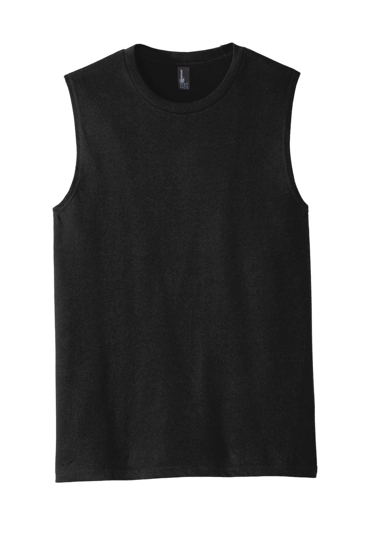 Custom Embroidered District T-Shirts  in Black