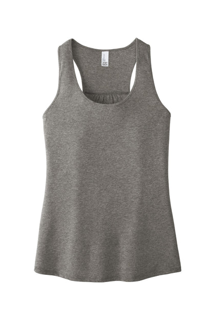 Custom Embroidered District T-Shirts  in Grey Frost