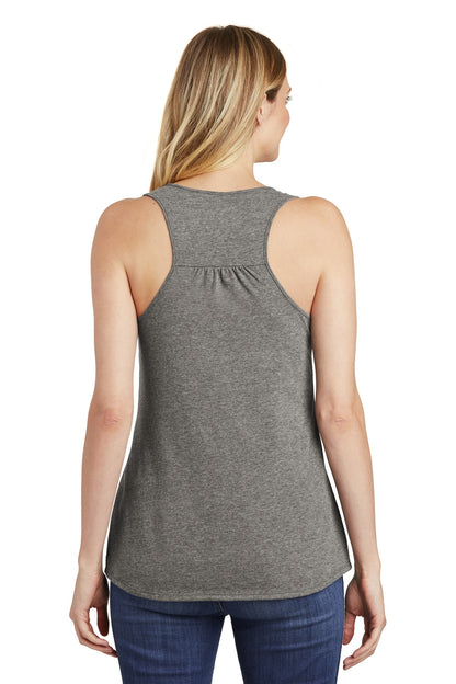 Custom Embroidered District  Women's V.I.T.  Racerback Tank. DT6302,Grey Frost