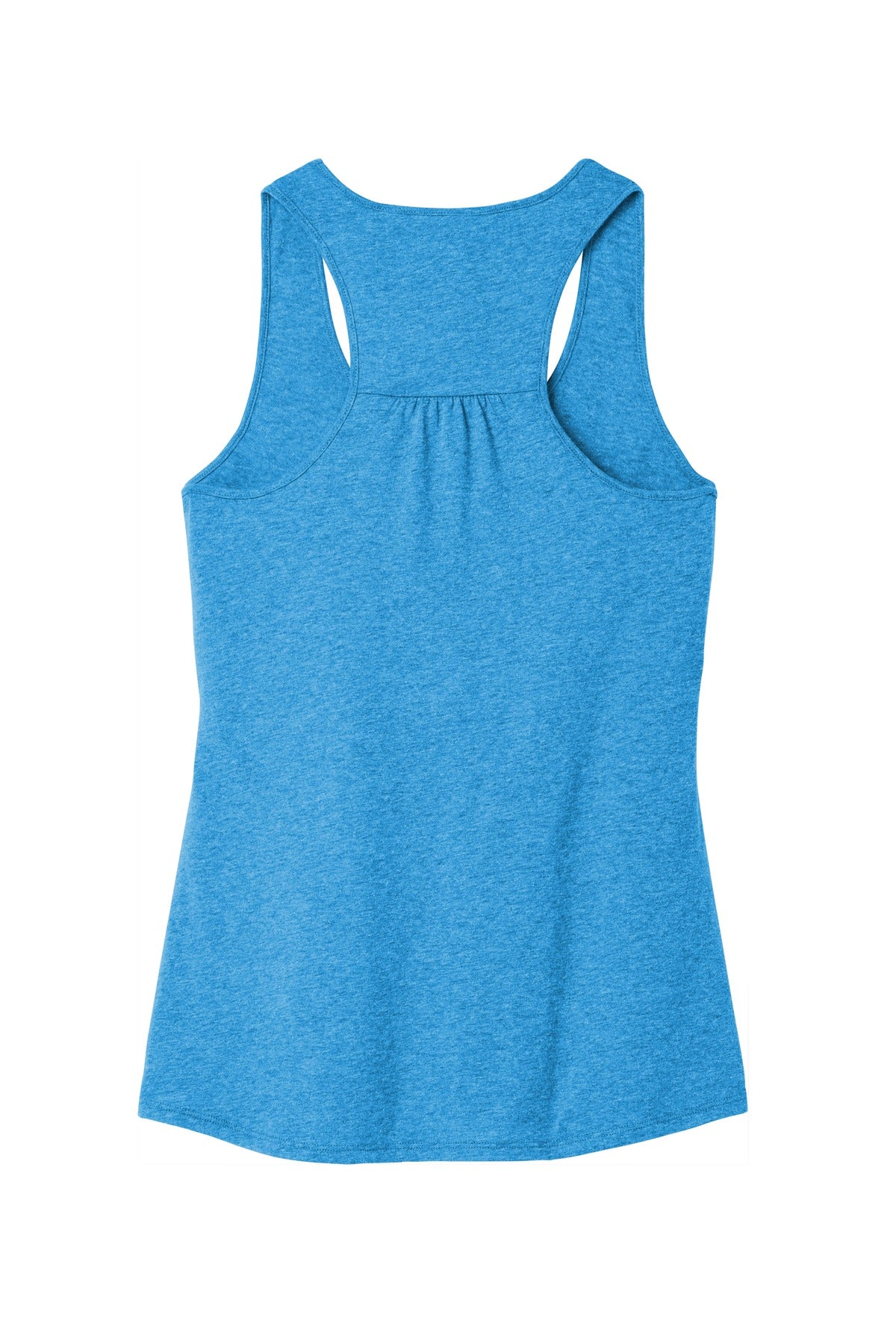 Custom Embroidered District T-Shirts  in Heathered Bright Turquoise