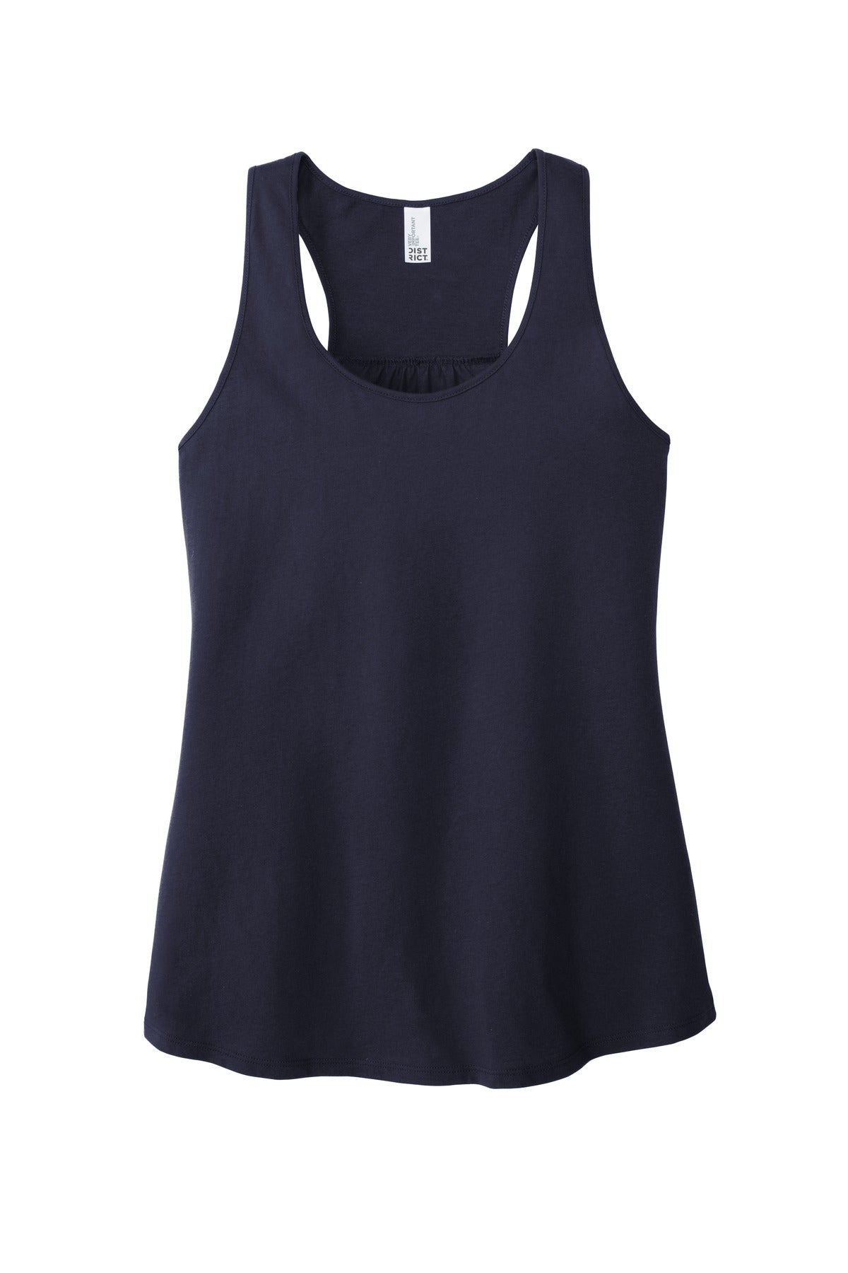 Custom Embroidered District T-Shirts  in New Navy