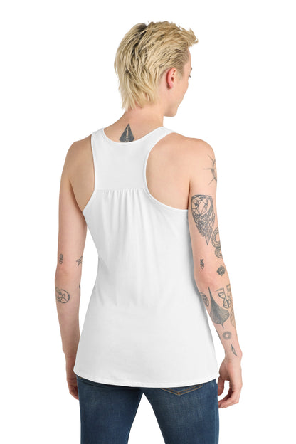 Custom Embroidered District T-Shirts  in White