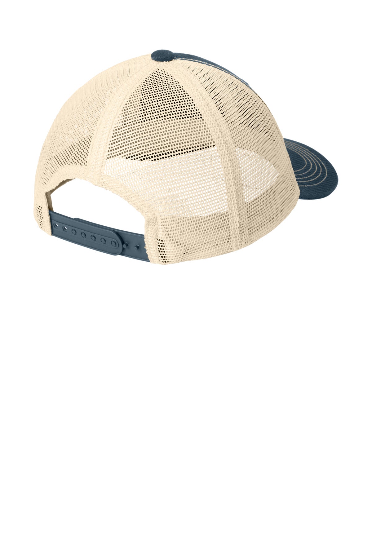 Custom Embroidered District Caps in New Navy/ Stone