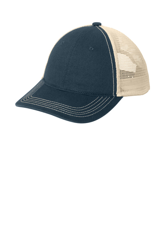 Custom Embroidered District Caps in New Navy/ Stone