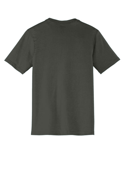 Custom Embroidered District T-Shirts  in Deepest Grey