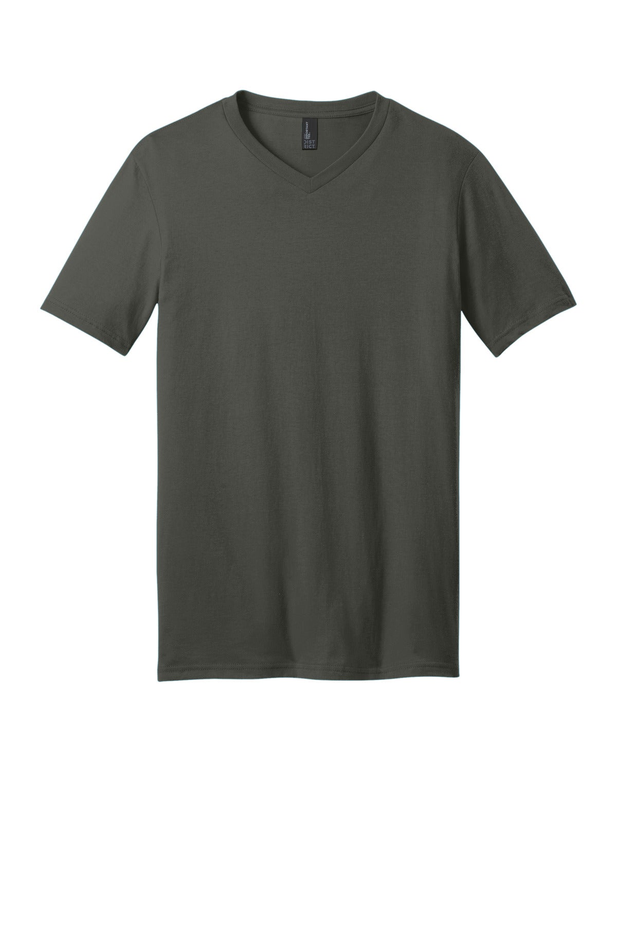 Custom Embroidered District T-Shirts  in Deepest Grey