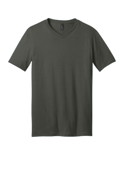 Custom Embroidered District T-Shirts  in Deepest Grey