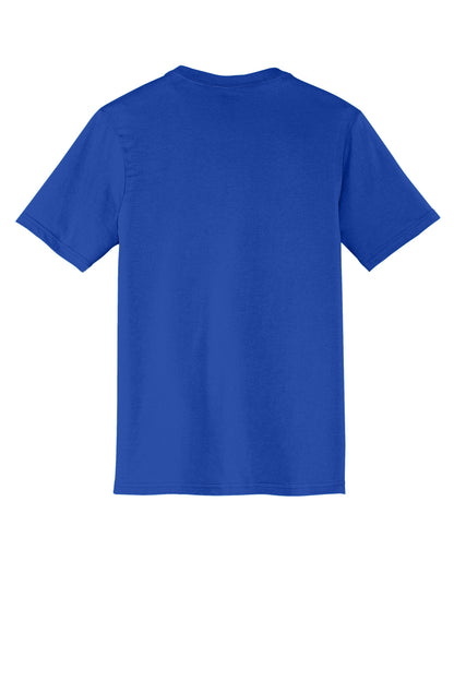 Custom Embroidered District T-Shirts  in Deep Royal
