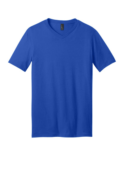 Custom Embroidered District T-Shirts  in Deep Royal