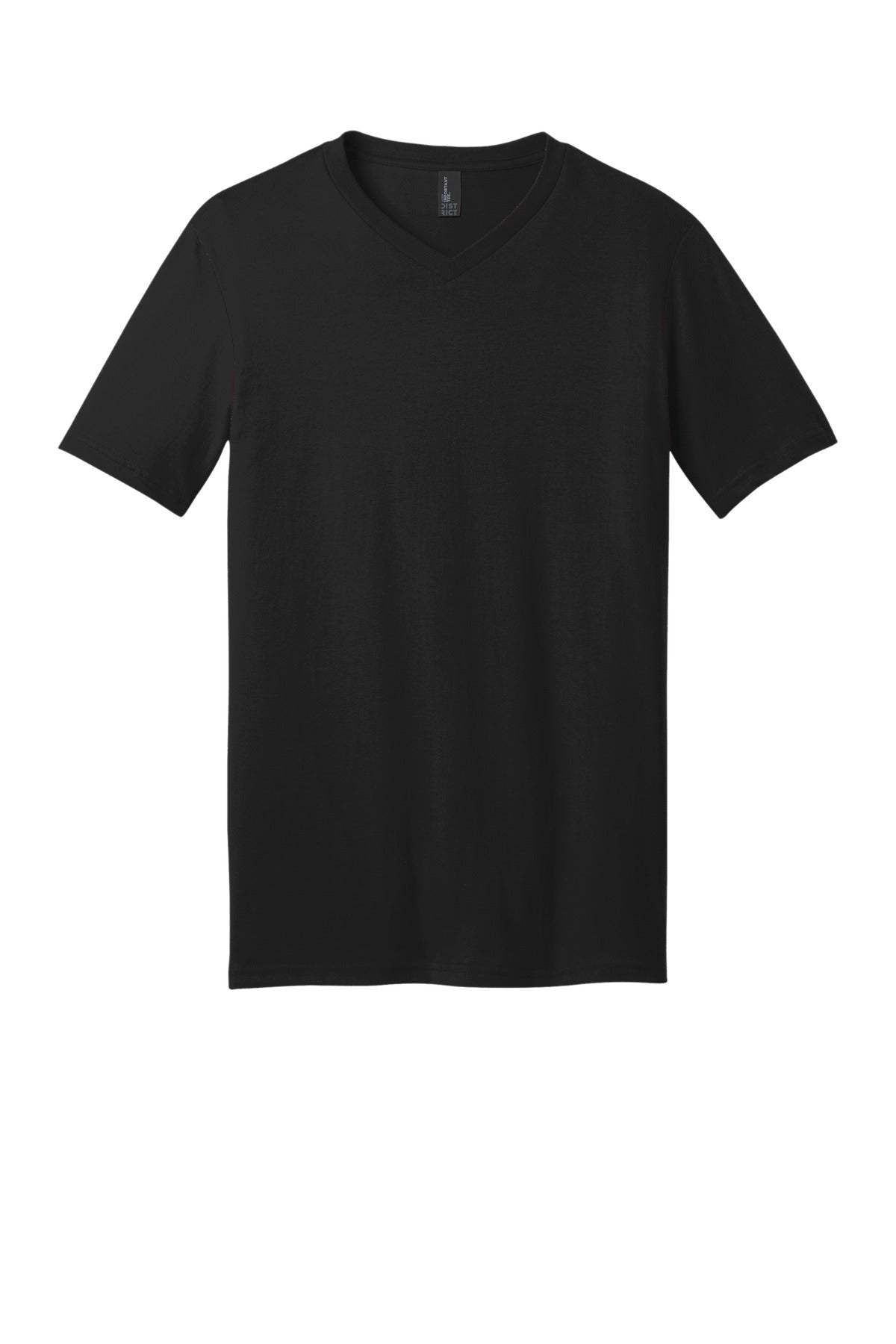 Custom Embroidered District T-Shirts  in Black