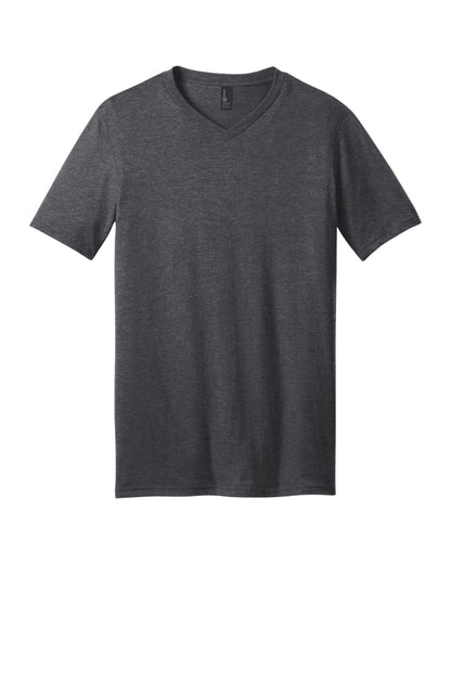 Custom Embroidered District T-Shirts  in Heathered Charcoal