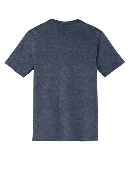 Custom Embroidered District T-Shirts  in Heathered Navy