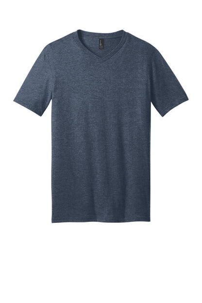 Custom Embroidered District T-Shirts  in Heathered Navy