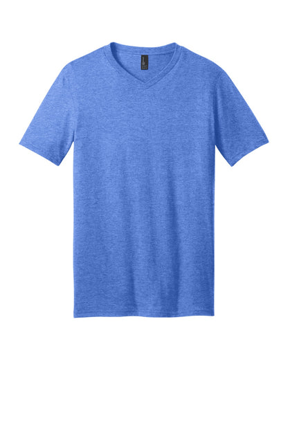 Custom Embroidered District T-Shirts  in Heathered Royal