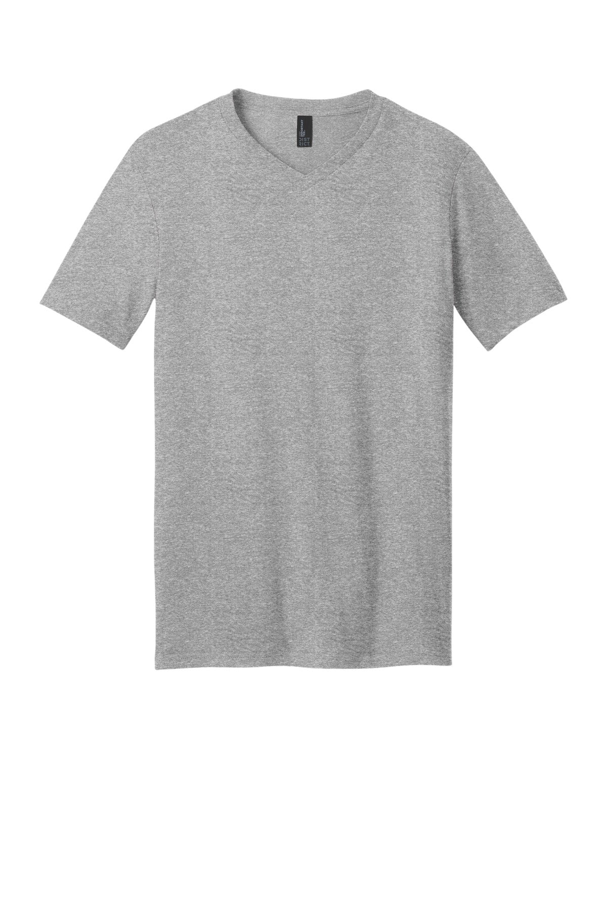 Custom Embroidered District T-Shirts  in Light Heather Grey