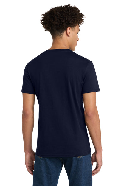 Custom Embroidered District T-Shirts  in New Navy