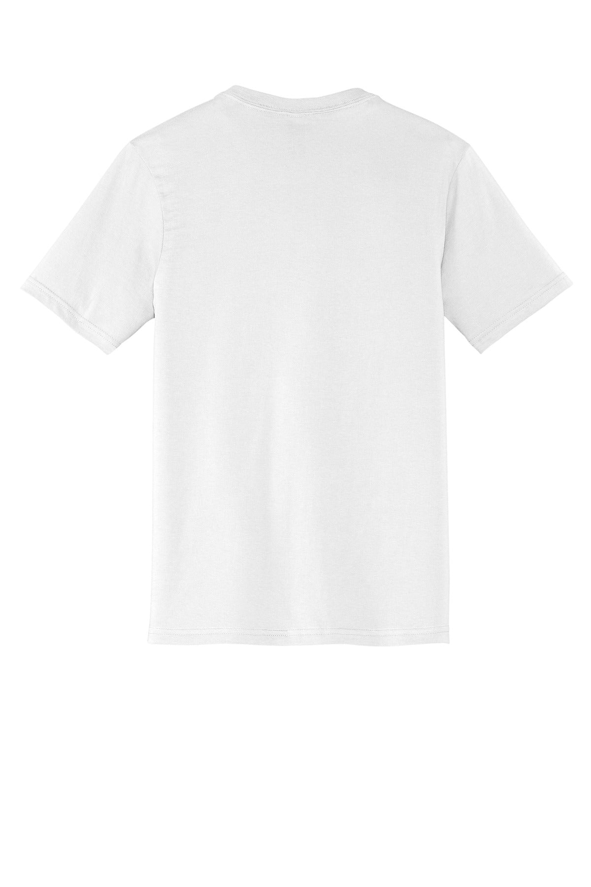 Custom Embroidered District T-Shirts  in White