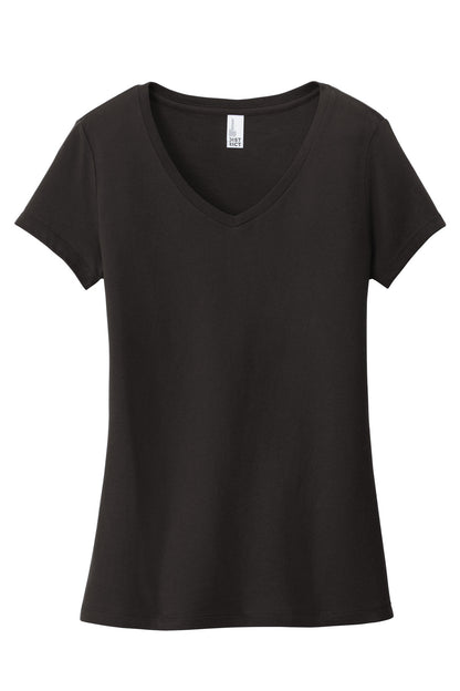 Custom Embroidered District T-Shirts  in Black