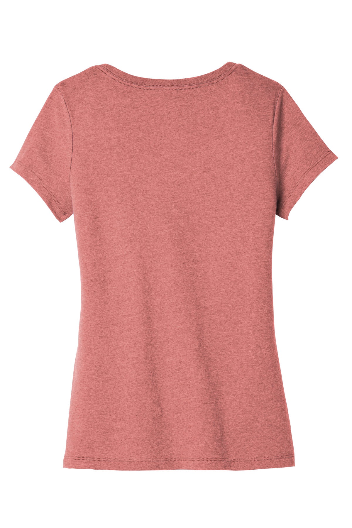Custom Embroidered District T-Shirts  in Blush Frost