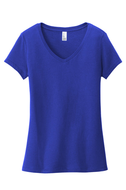 Custom Embroidered District T-Shirts  in Deep Royal