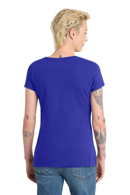 Custom Embroidered District T-Shirts  in Deep Royal