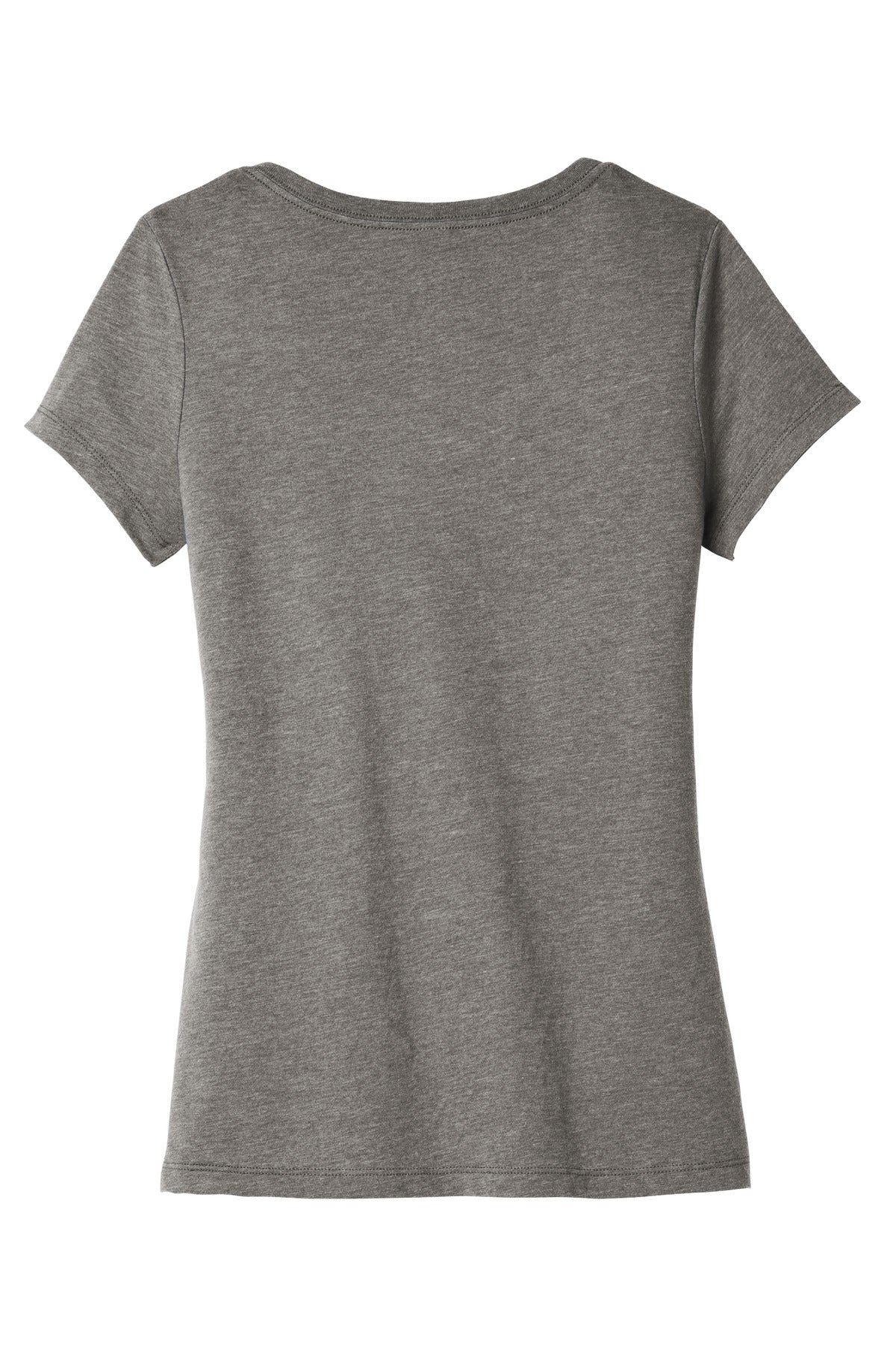 Custom Embroidered District T-Shirts  in Grey Frost