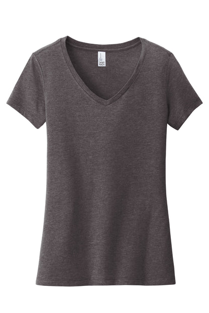 Custom Embroidered District T-Shirts  in Heathered Charcoal
