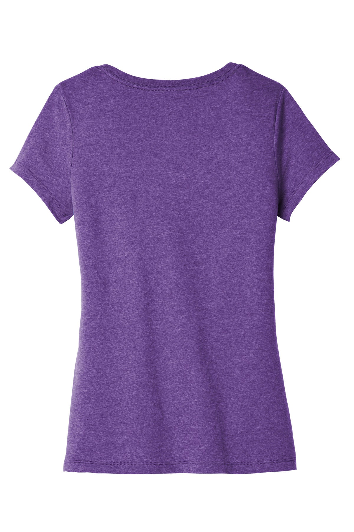 Custom Embroidered District T-Shirts  in Heathered Purple