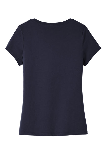 Custom Embroidered District T-Shirts  in New Navy