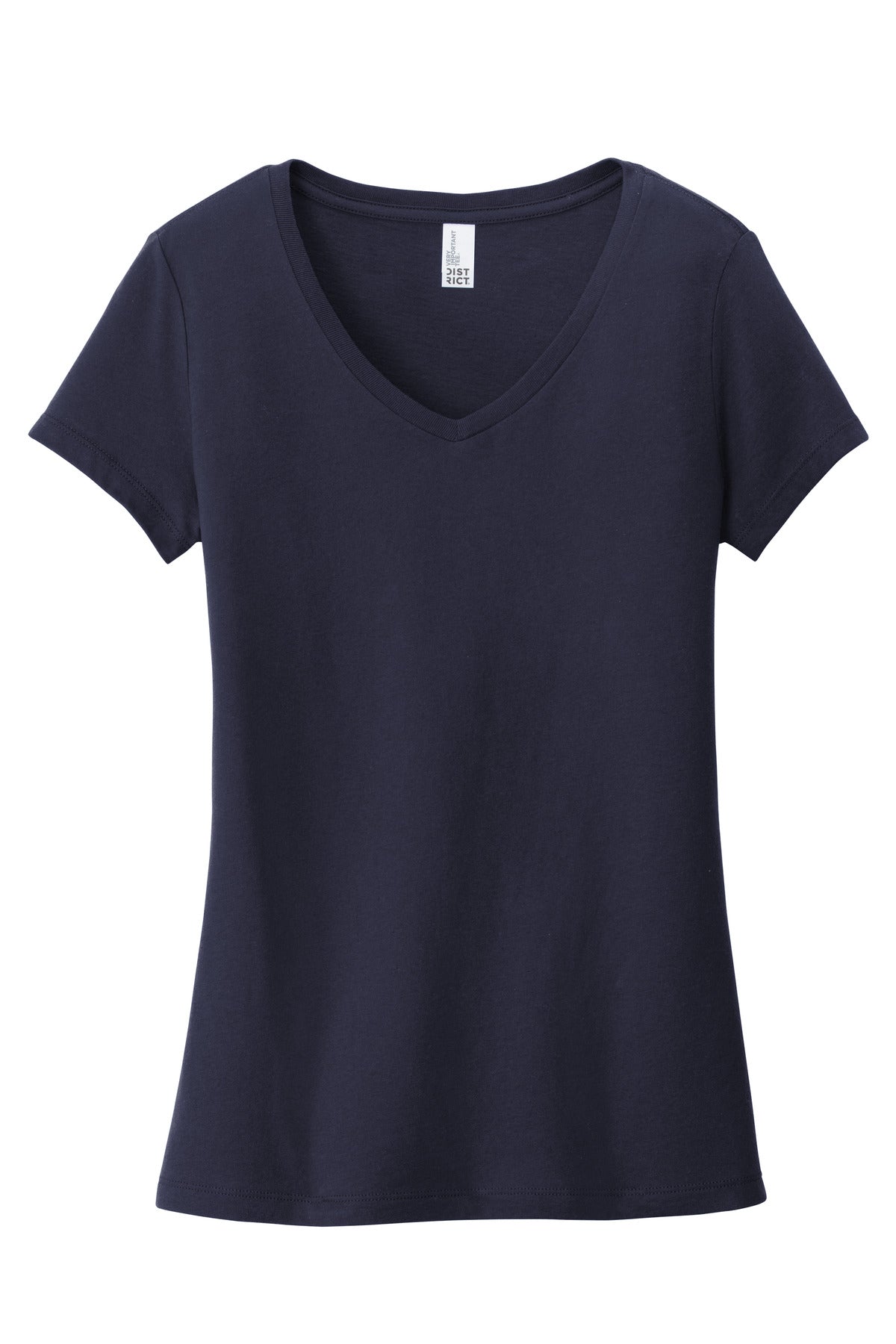 Custom Embroidered District T-Shirts  in New Navy