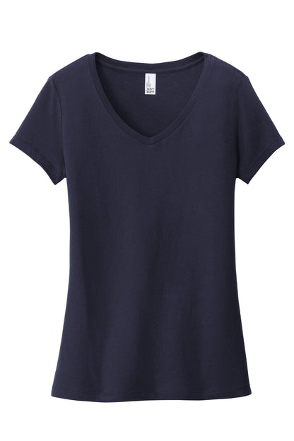 Custom Embroidered District T-Shirts  in New Navy