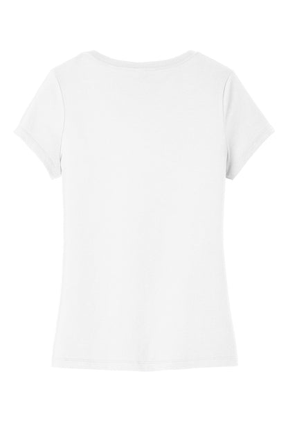 Custom Embroidered District T-Shirts  in White
