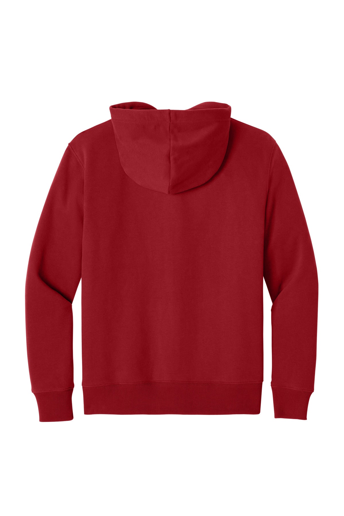 Custom Embroidered District Sweatshirts in Classic Red