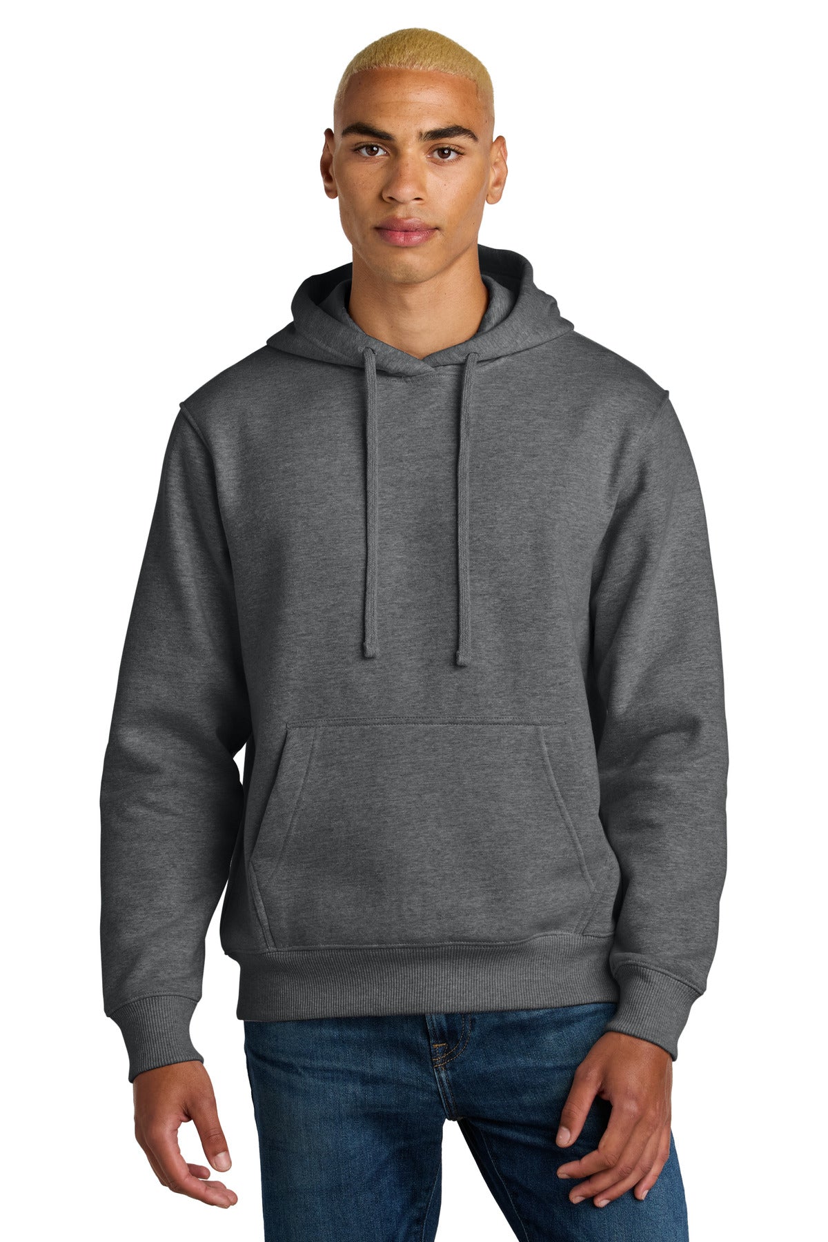 Custom Embroidered District Sweatshirts/Fleece in Heathered Charcoal