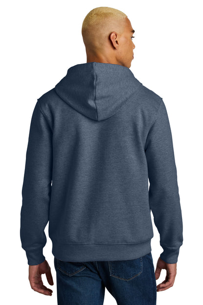 Custom Embroidered District Sweatshirts in Navy Heather