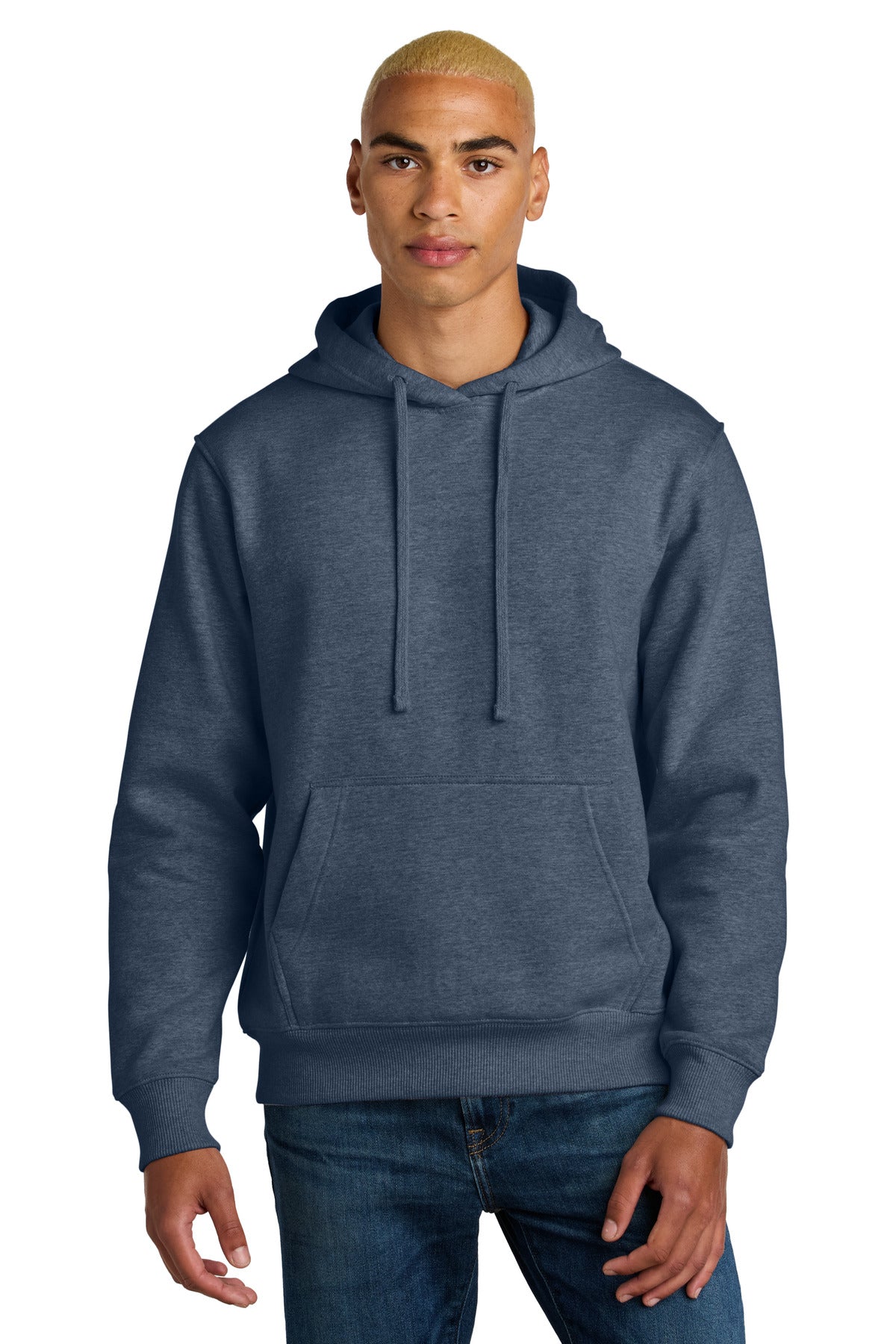 Custom Embroidered District Sweatshirts/Fleece in Navy Heather